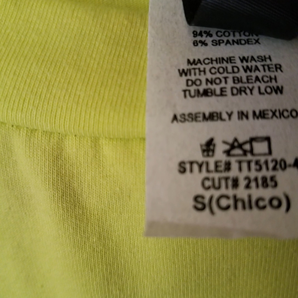 Graphic Neon Green Short Sleeves T-Shirt - Picture 6 of 7